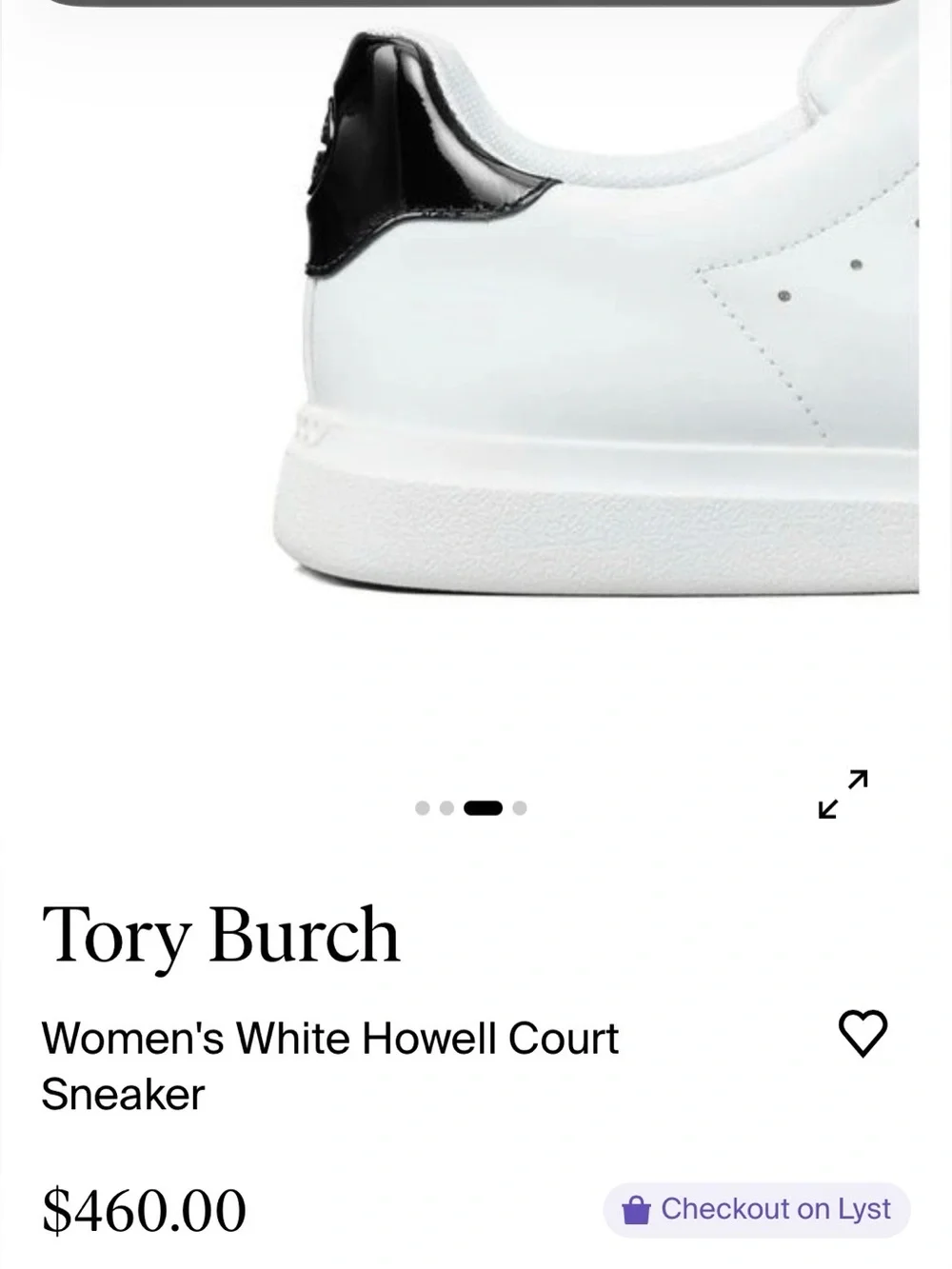 Tory Burch Howell Court leather sneakers Gold Logo Back White 8